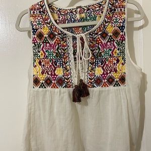 Free People embroidered top